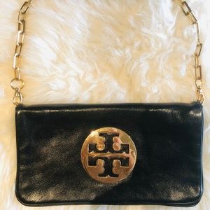Tory Burch Black Logo Shoulder Bag